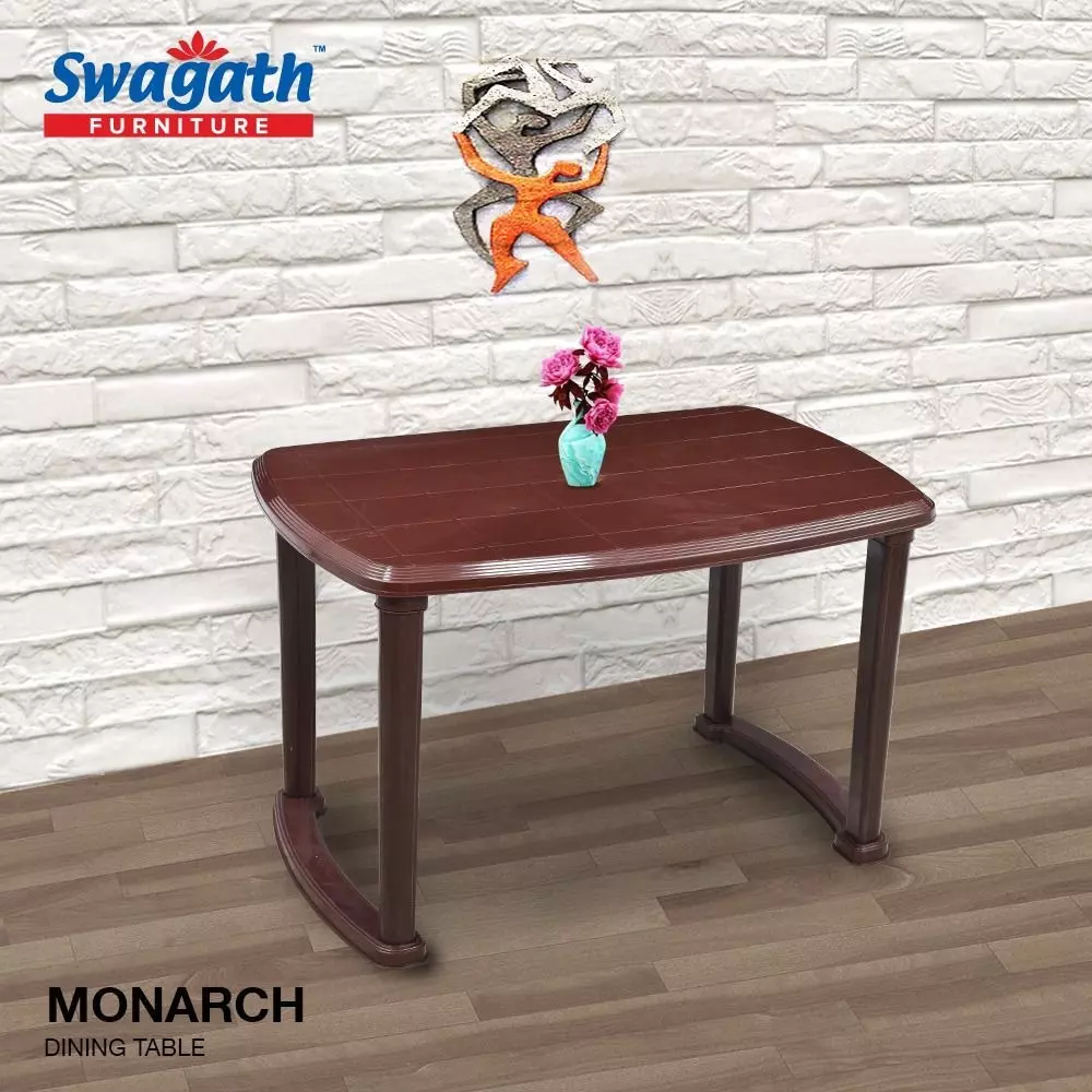 swagath-4-seater-plastic-dining-table-saddle-brown-color-for-indoor-and-outdoor-use-monarch