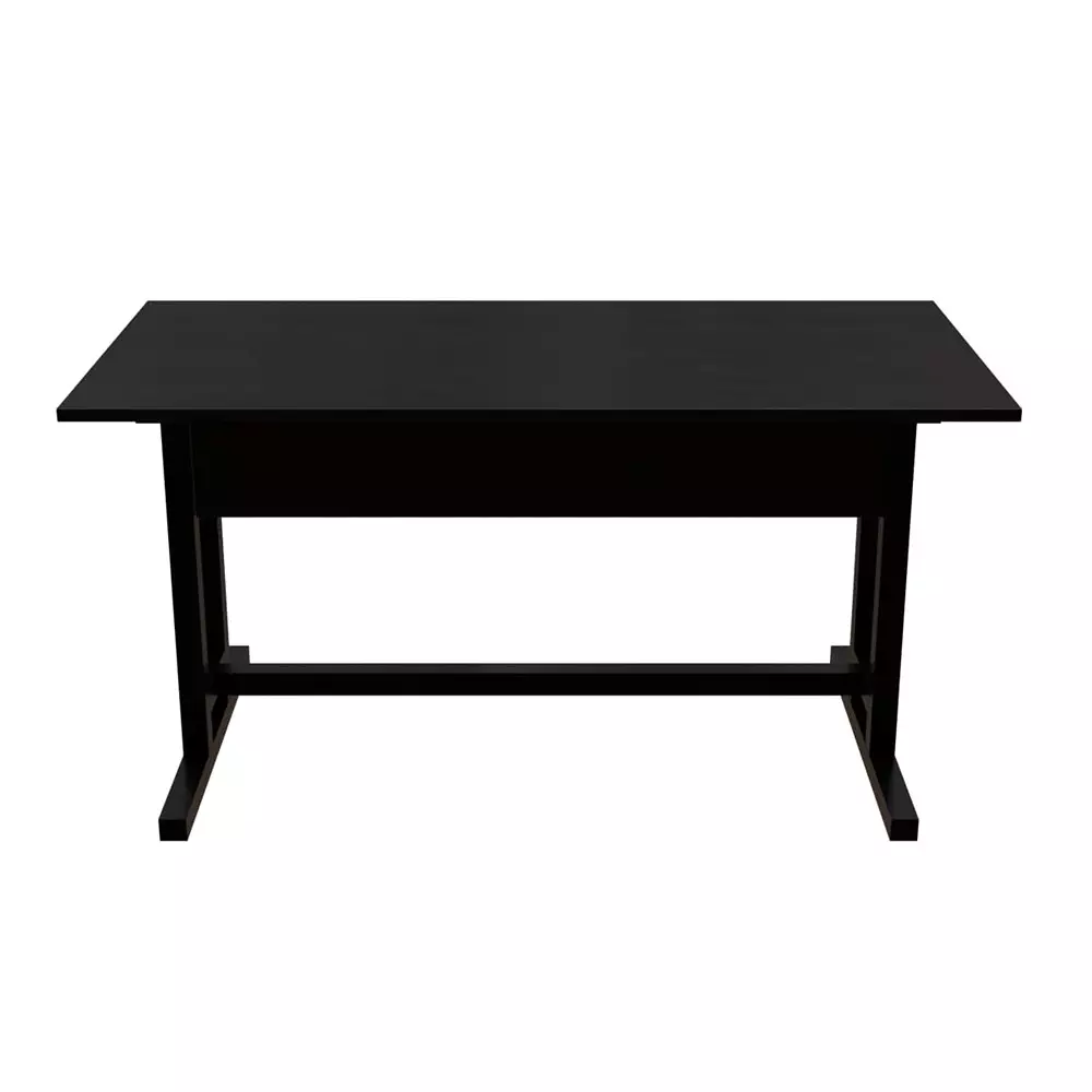 GENERIC Clover Study Table Without Keyboard Tray Brown Color Metal Frame and Engineered Wood Top for Home & Office, RLST048B