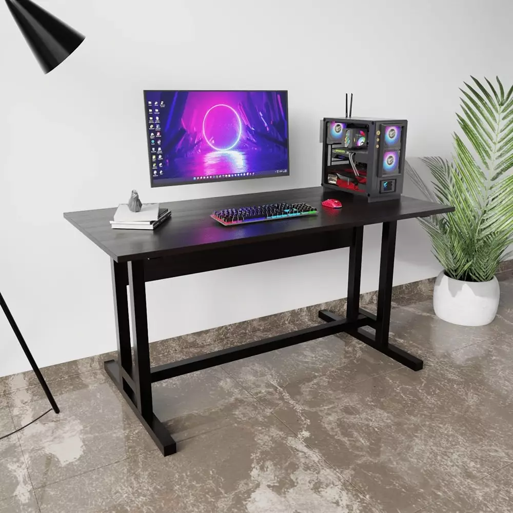 generic-clover-study-table-without-keyboard-tray-brown-color-metal-frame-and-engineered-wood-top-for-home-office-rlst048b