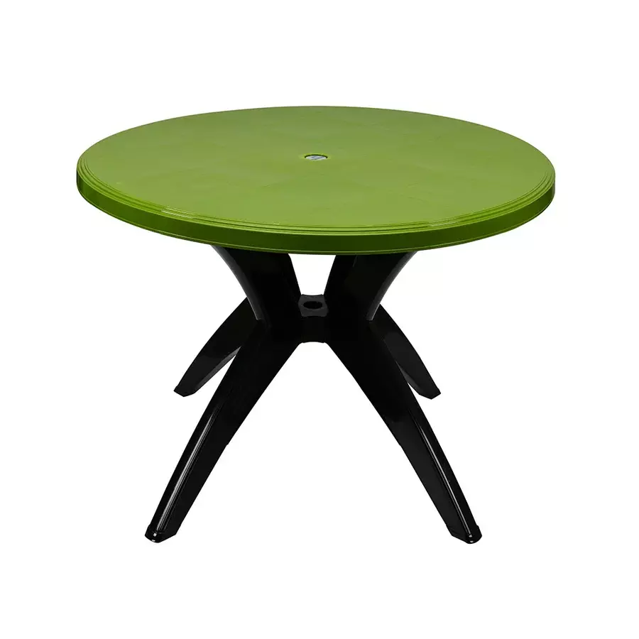 nilkamal-meridian-plastic-kross-leg-dining-table-green-black-color