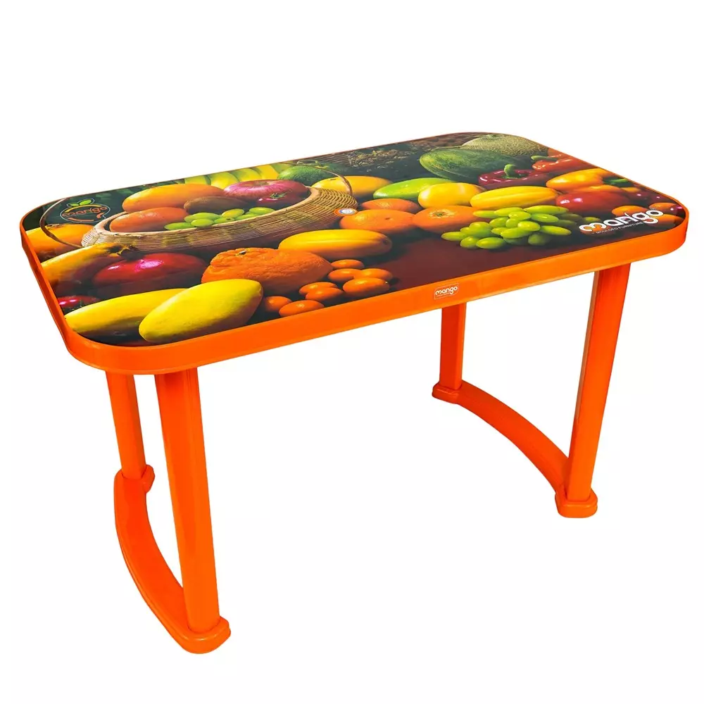 Mango Deluxe BUFFET (FRUIT) Dining Table 762x1219.2x711.2 mm, Mango Orange