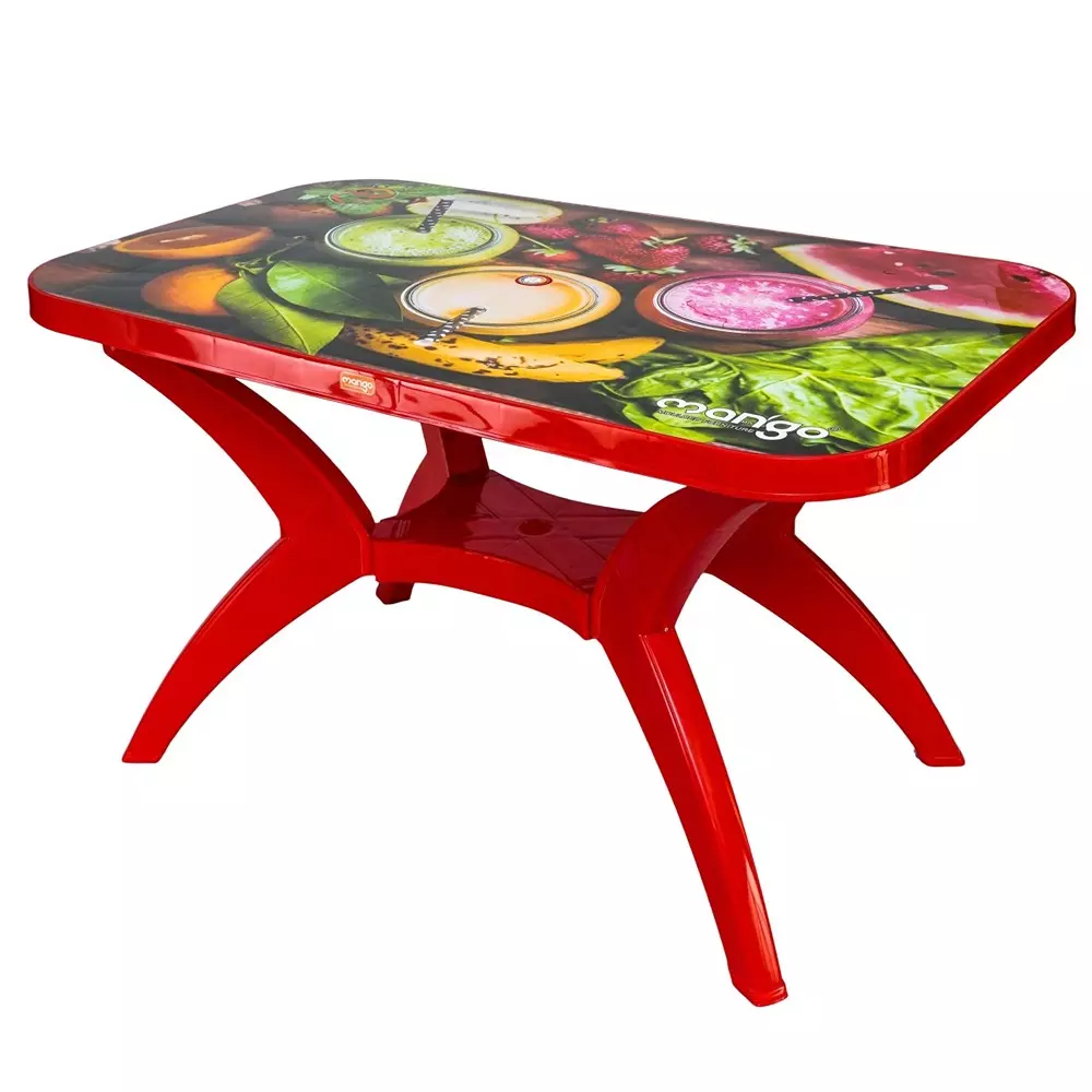 Mango Deluxe PARTY (JUICE) Dining Table 762x1219.2x711.2 mm, Mystic Red