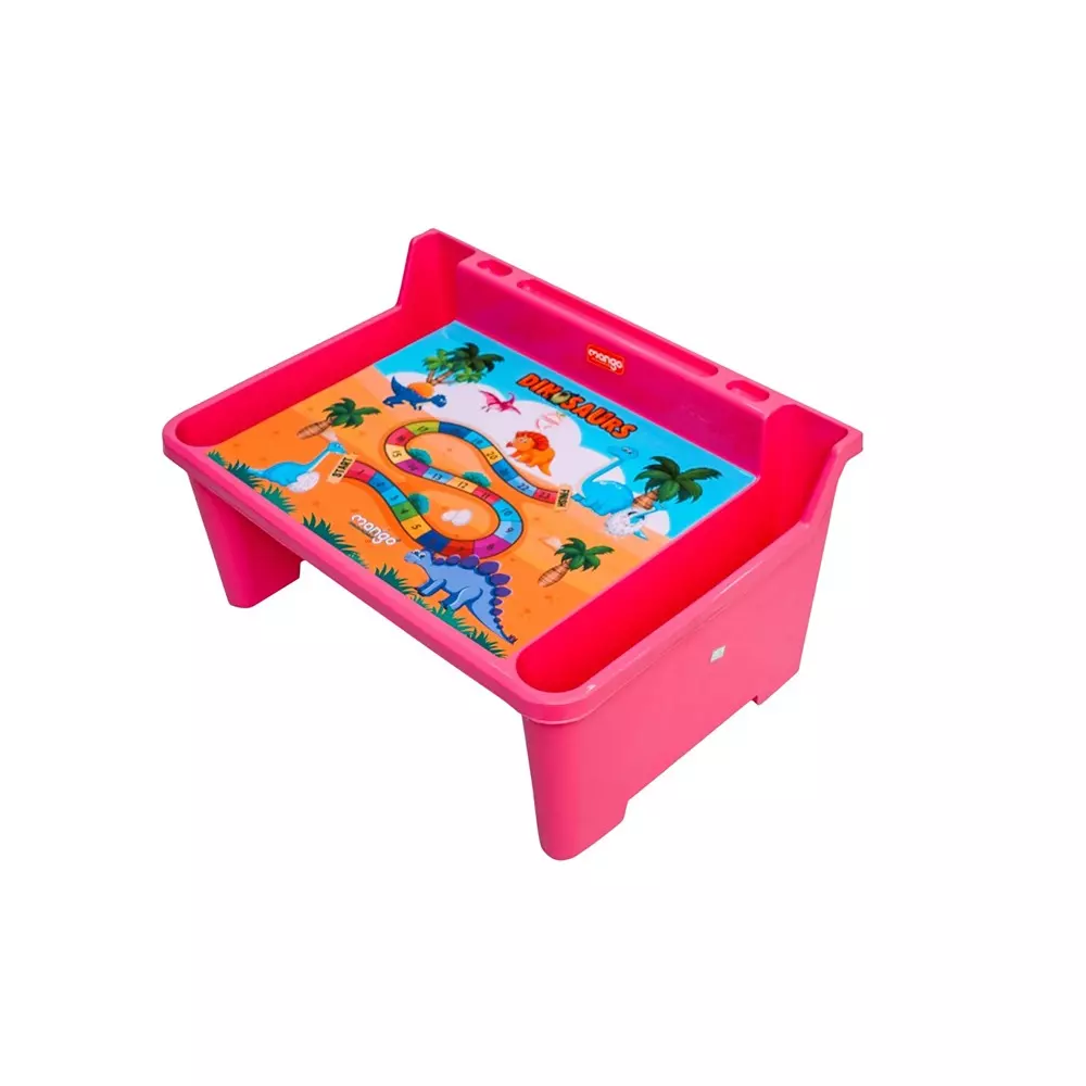 Mango KINDER Centre Table Polypropylene Plastic 967.74x1386.84x711.2 cm Pink Dinosaurs