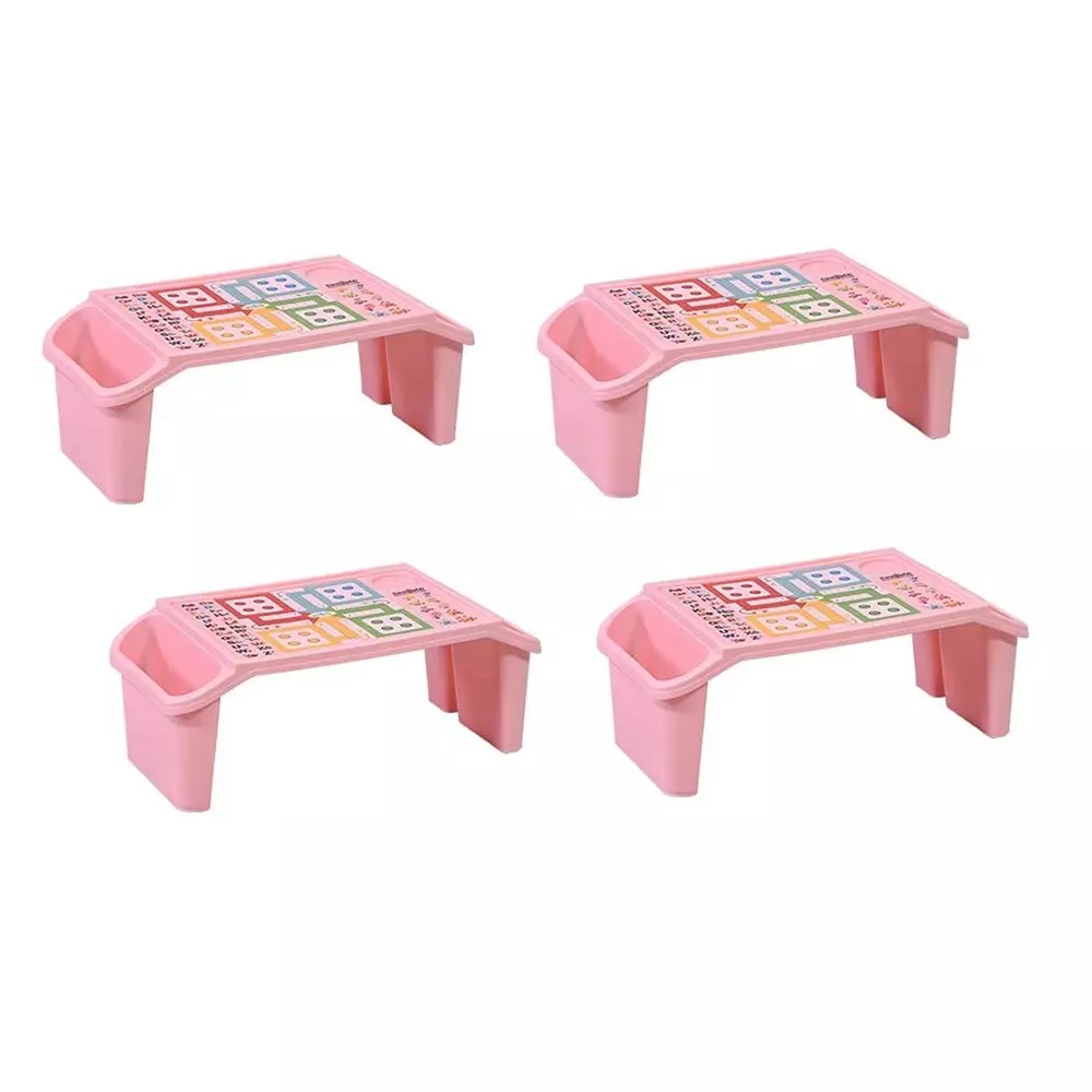 Swagath Kids Activity & Study Table Rectangle Shape Plastic Pink for Home & School Use, PLAYDESK-PP-4 (Pack of 4 Pcs)