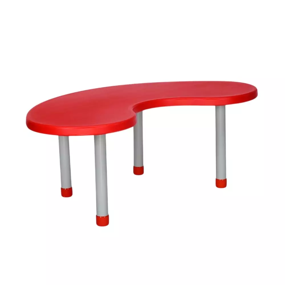 Nilkamal Meridian Plastic Kross Leg Dining Table Red & Iron Black Color