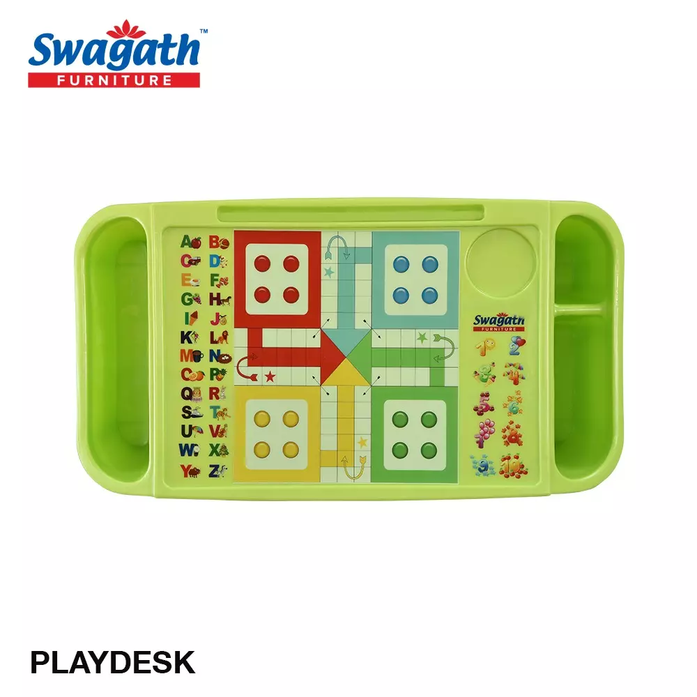 swagath-green-plastic-activity-table-for-outdoor-cafeteria-kids-room-set-of-4