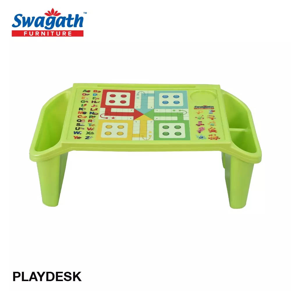 swagath-green-plastic-activity-table-for-outdoor-cafeteria-kids-room-set-of-4