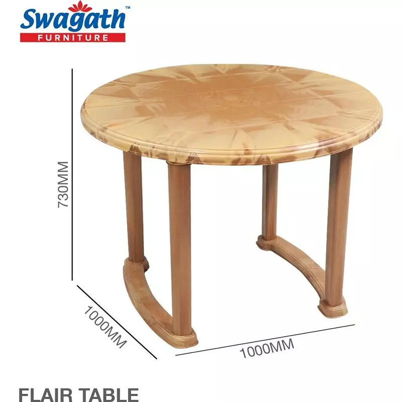 swagath-4-seater-plastic-dining-table-sandalwood-color-flair