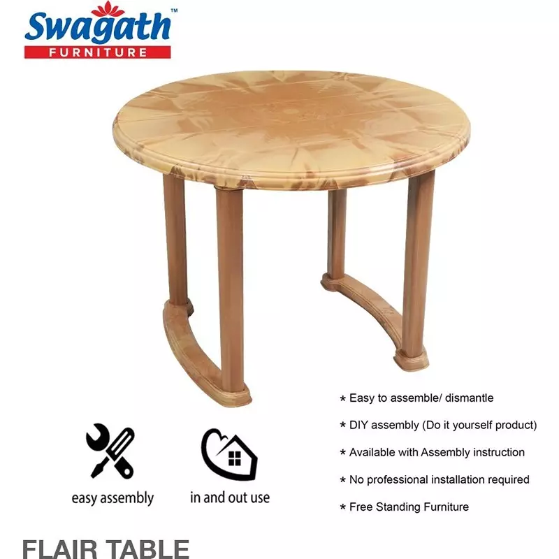 swagath-4-seater-plastic-dining-table-sandalwood-color-flair