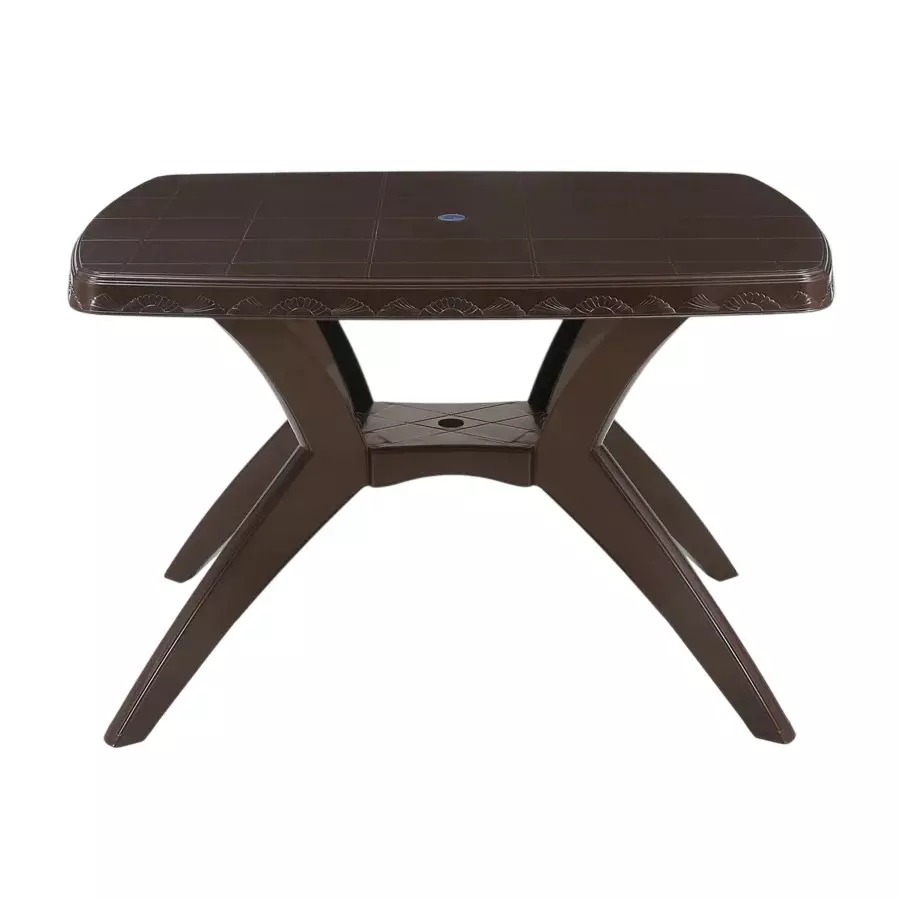 Nilkamal Shahenshah Plastic Kross legged Table Weather Brown Color