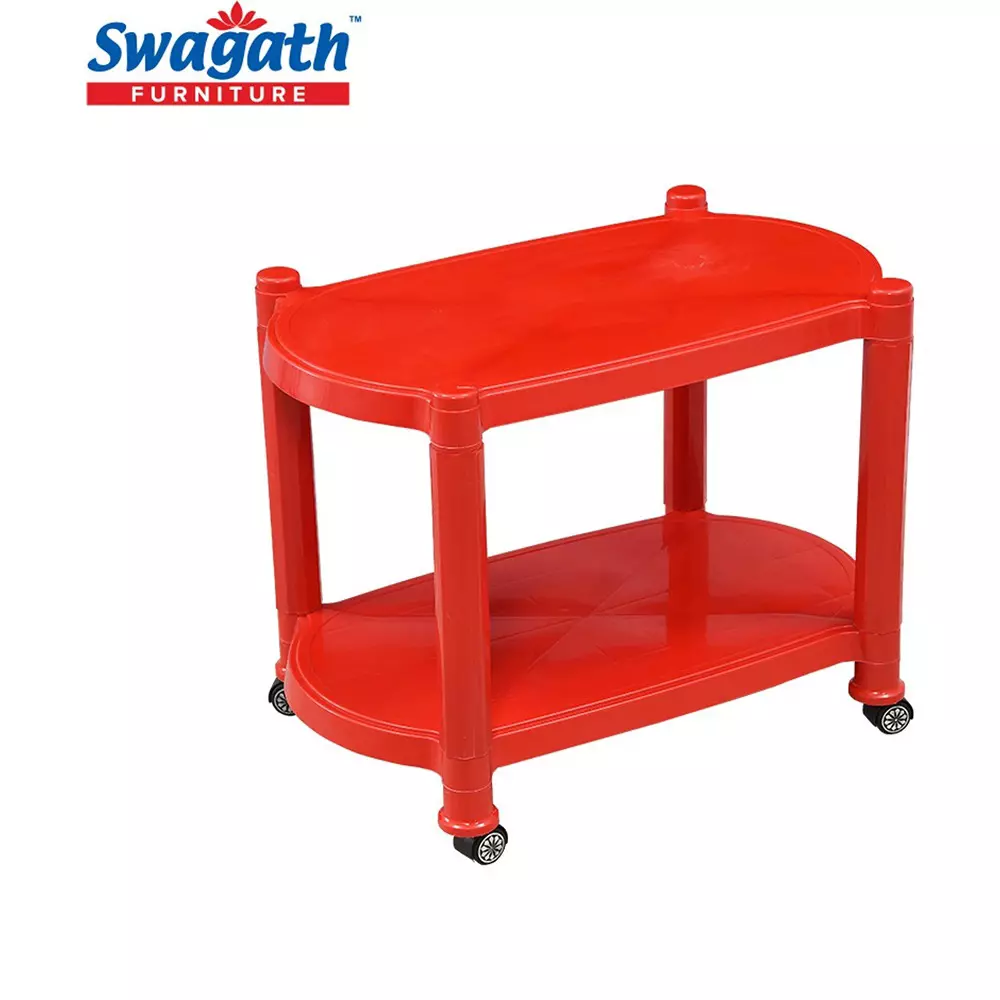 swagath-wheel-type-2-shelves-plastic-coffee-table-red-for-cafe-home-living-room-ctbl-03-br-5-pack-of-5
