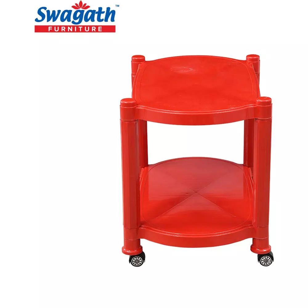 swagath-wheel-type-2-shelves-plastic-coffee-table-red-for-cafe-home-living-room-ctbl-03-br-5-pack-of-5