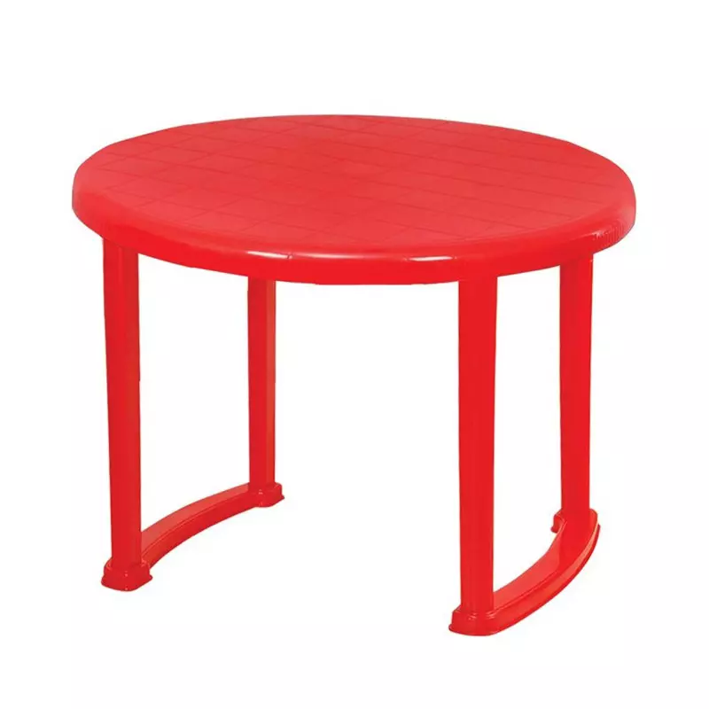 Swagath Dining Table 4 Seater Plastic Red Color, Flair
