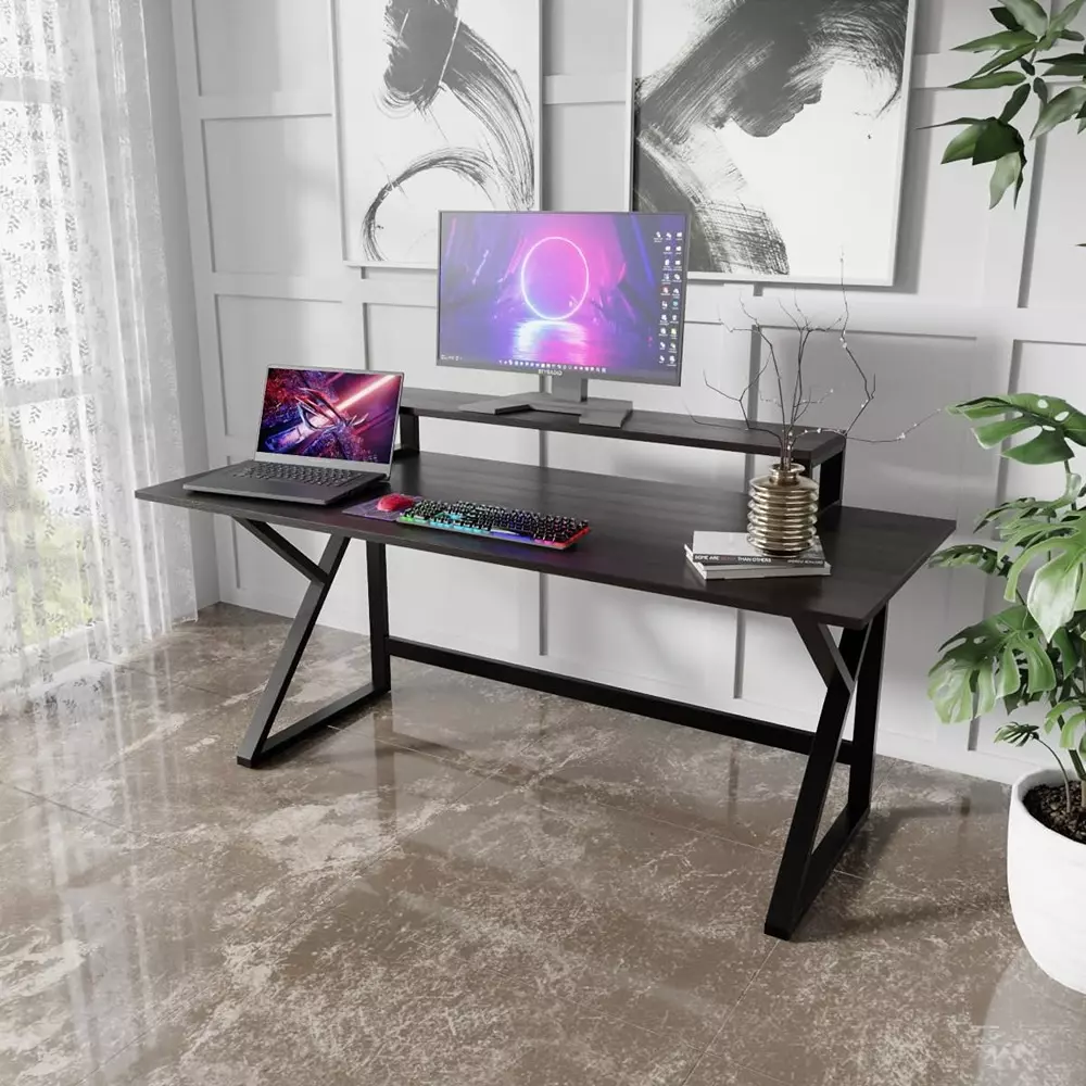 generic-meja-computer-desk-with-monitor-standriser-brown-color-metal-frame-and-engineered-wood-top-for-home-office-rlst05br_n