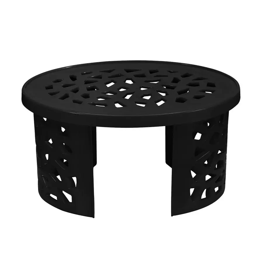 Nilkamal Crystal Plastic Centre Table Elliptical Shaped Knockdown For Indoor And Outdoor Use Black Color