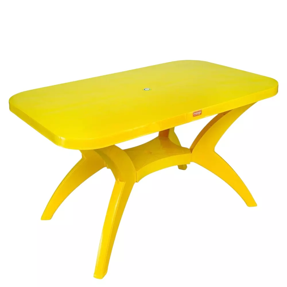 Mango CASINO Dining Table Polypropylene Plastic 711x1000x1000 mm Mango Yellow