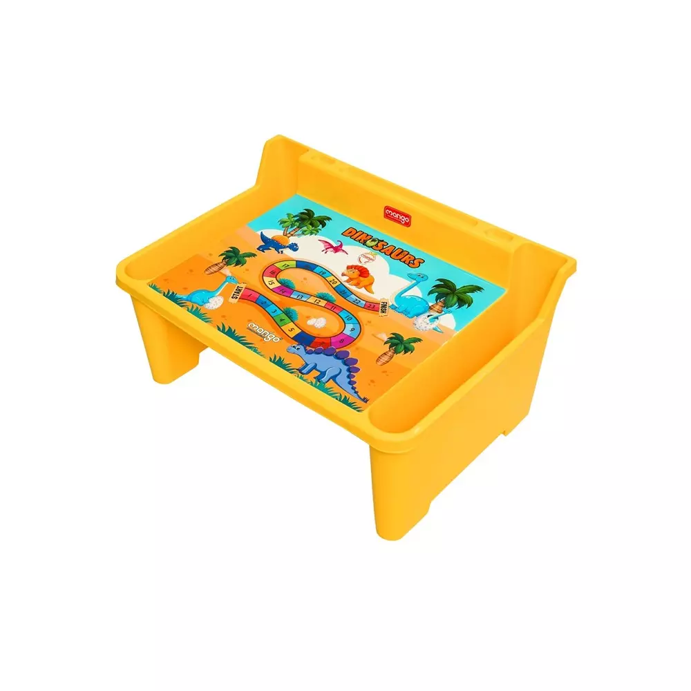 Mango KINDER Centre Table Polypropylene Plastic 967.74x1386.84x711.2 cm Mango Yellow Dinosaurs