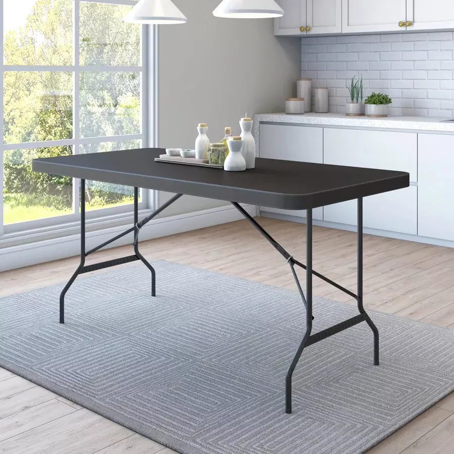 Nilkamal Celebrationz Table 1500 750 MKC152BRN Rectangle Table Plastic Brown