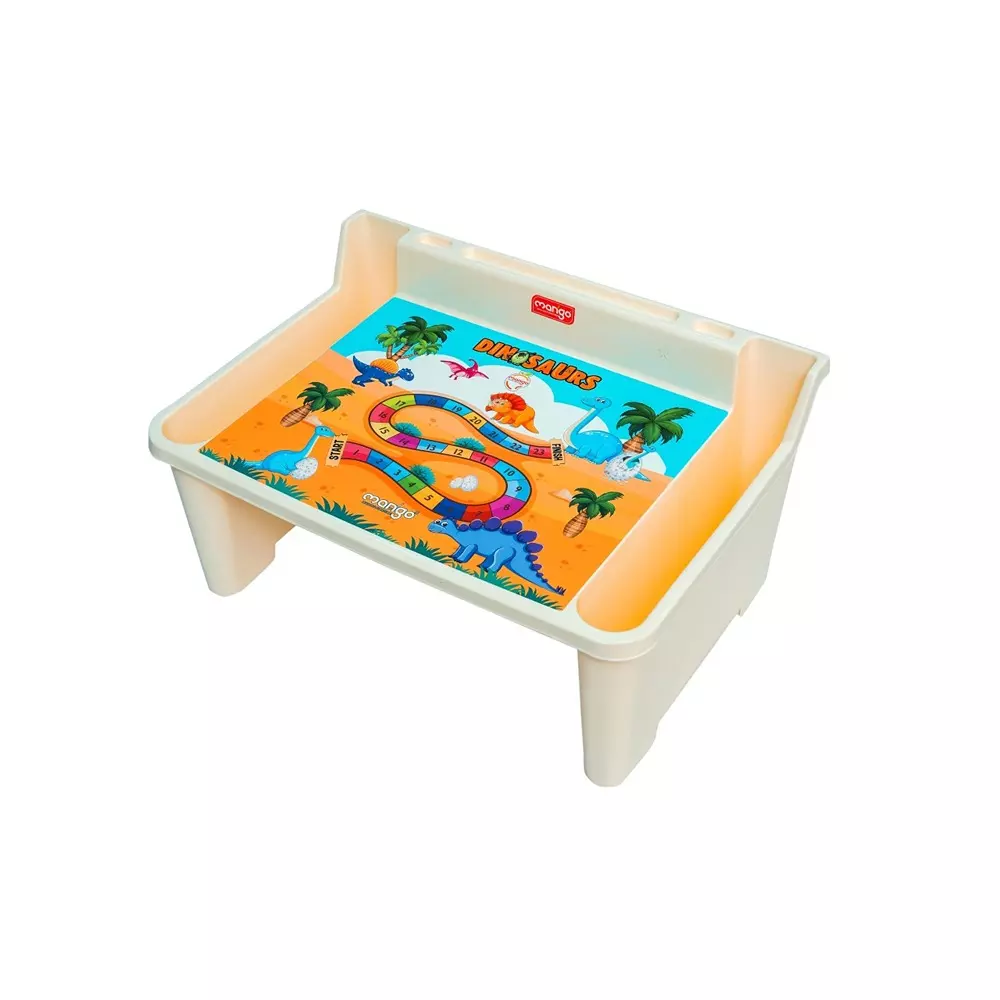 Mango KINDER Centre Table Polypropylene Plastic 967.74x1386.84x711.2 cm Ivory Dinosaurs