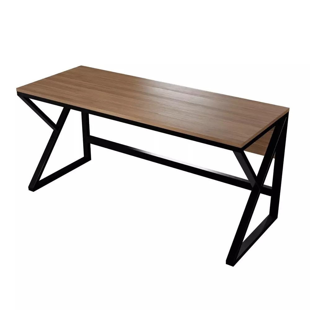 GENERIC Alden Computer Table Beige Color Metal Frame and Engineered Wood Top for Home & Office, RLST06LWE_N