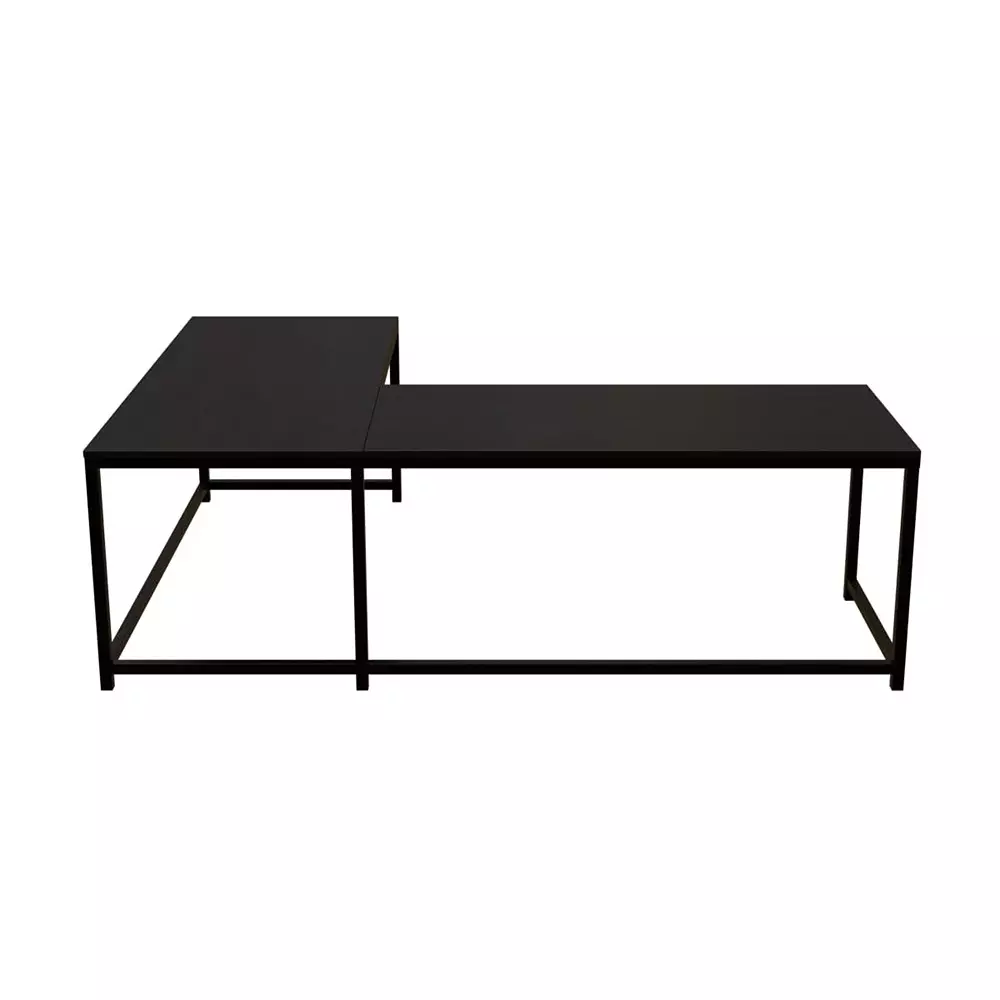 GENERIC Marshal Computer Table L Shape Brown Color Metal Frame and Engineered Wood Top for Home & Office, RLST046LB