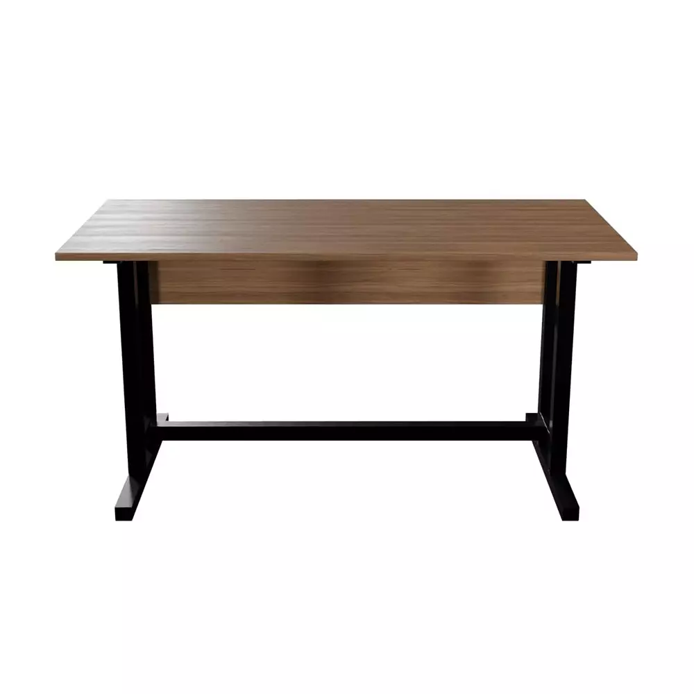 GENERIC Clover Study Table Without Keyboard Tray Beige Color Metal Frame and Engineered Wood Top for Home & Office, RLST048A