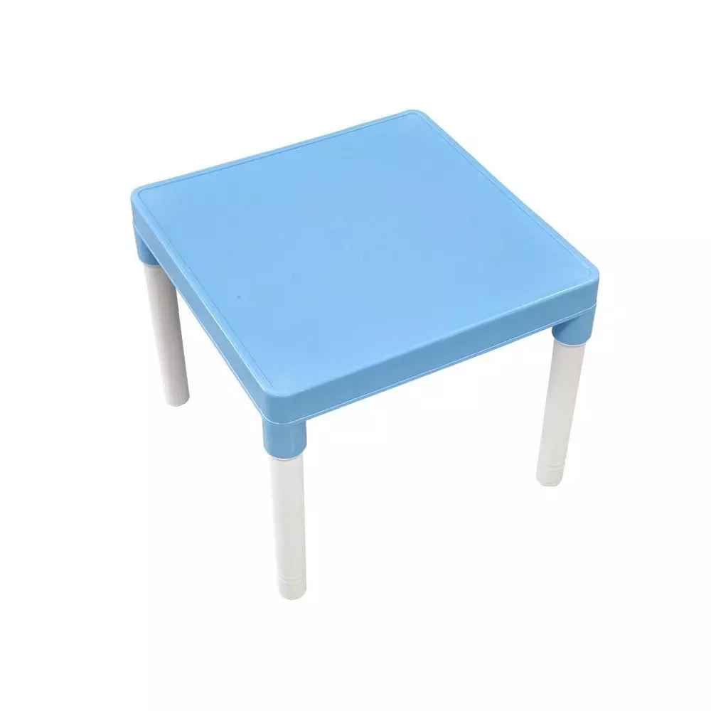Swagath Kids Study & Activity Table Square Plastic Glossy Finish Blue for Home & School Use, ACTIVITY