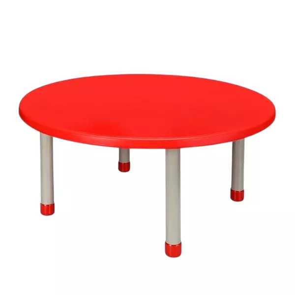 Nilkamal Activo Kids Activity Table Round Powder Coated Crate Red Polyethylene & Metal 110x110x48 cm for Home & Office Use
