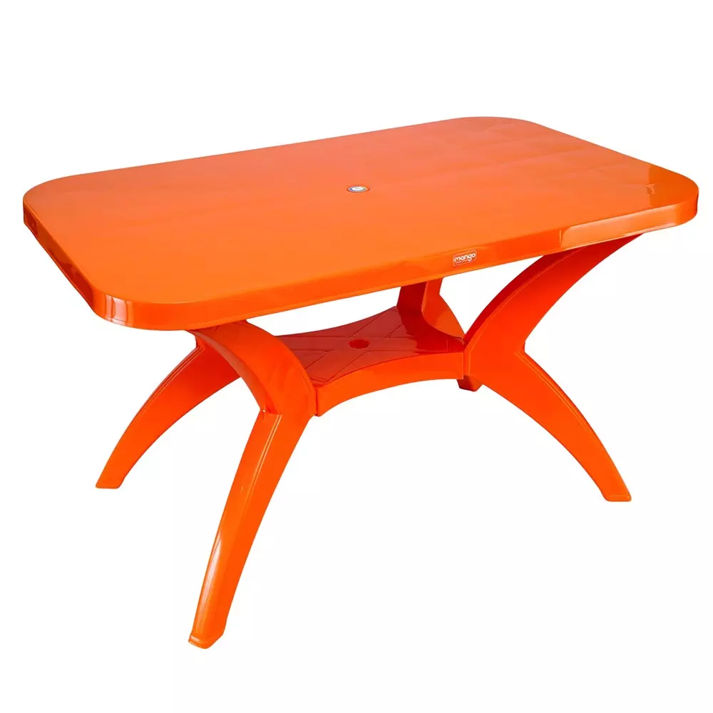 Mango PARTY Dining Table Polypropylene Plastic 762x1219.2x711.2 mm Mango Orange