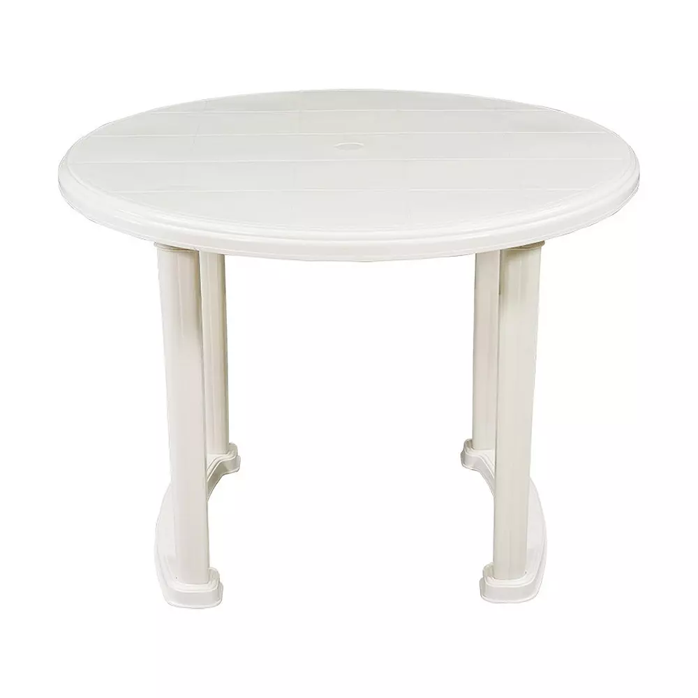 Swagath Dining Table 4 Seater Plastic White Color, Flair