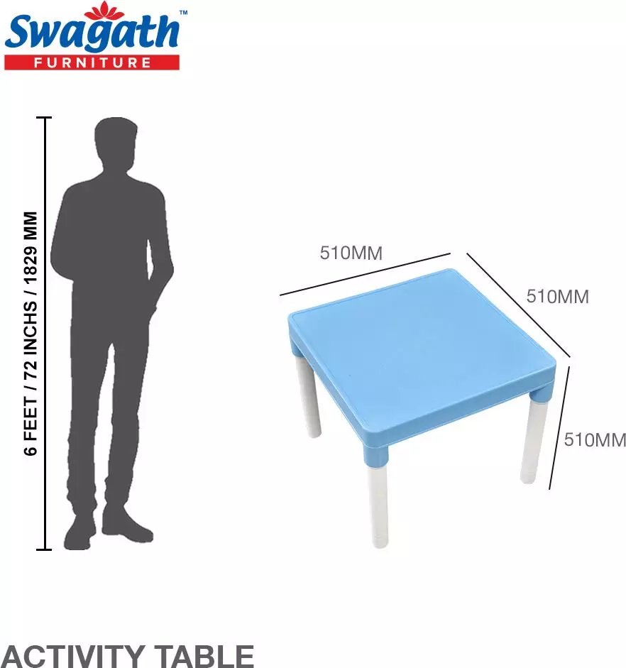 swagath-kids-study-activity-table-square-plastic-glossy-finish-blue-for-home-school-use-activity-pack-of-4-pcs