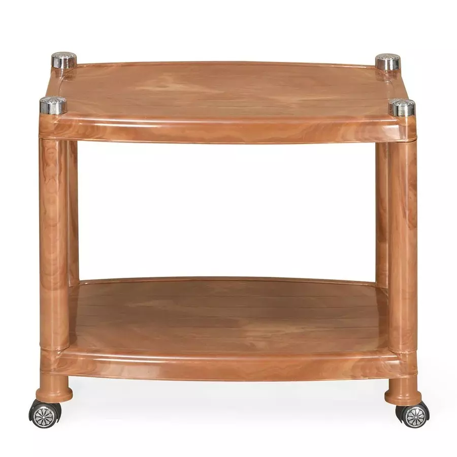 Nilkamal Centro Table 02 with 4 Gliding Wheels Pear Wood Color