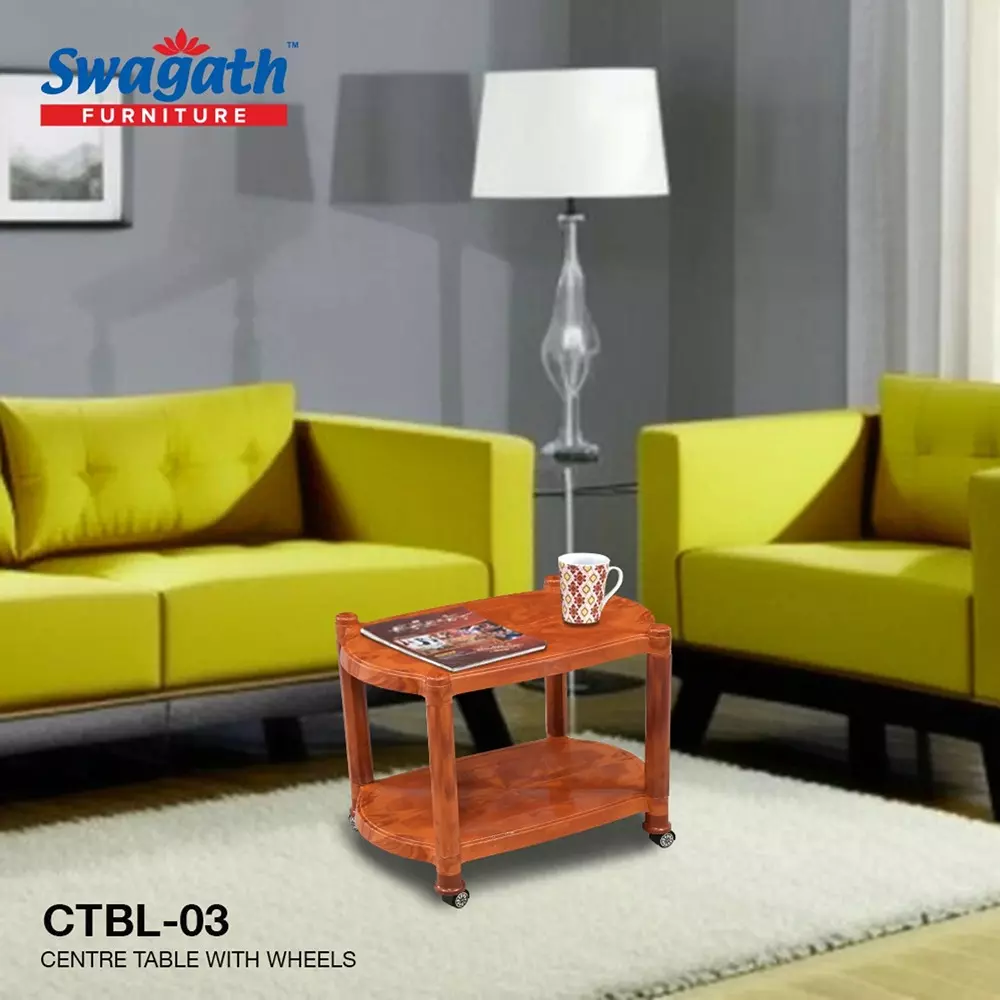swagath-wheel-type-2-shelves-plastic-coffee-table-teak-wood-for-cafe-home-living-room-ctbl-03-tw-5-pack-of-5