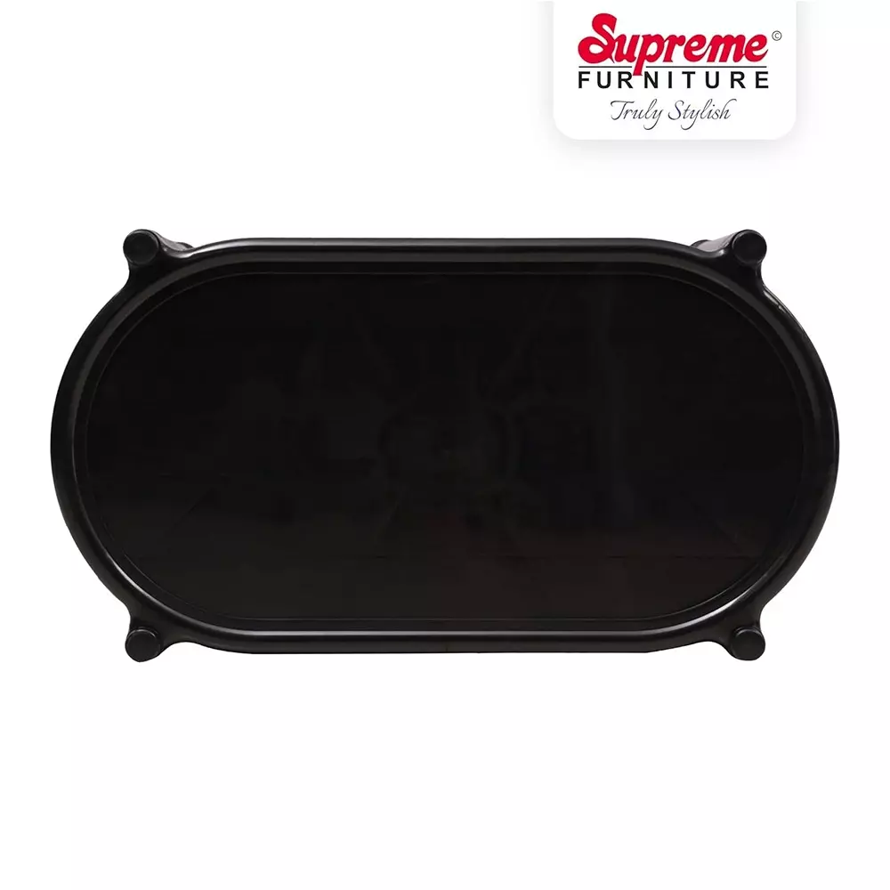 SUPREME Aqua Center Trolley Table 655.32 mm (25.8 inch) Depth Rectangle Black 2.6 Kg