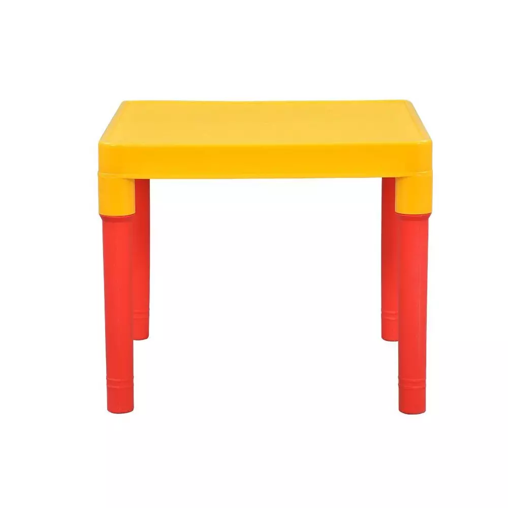 Swagath Kids Study & Activity Table Square Plastic Glossy Finish Yellow for Home & School Use, ACTIVITY
