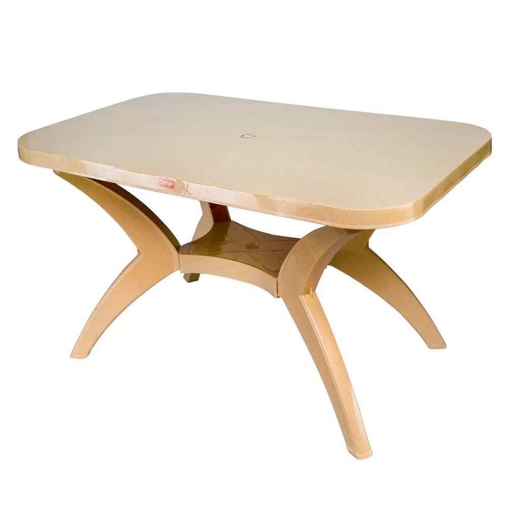 Mango PARTY Dining Table Polypropylene Plastic 762x1219.2x711.2 mm Marble Beige