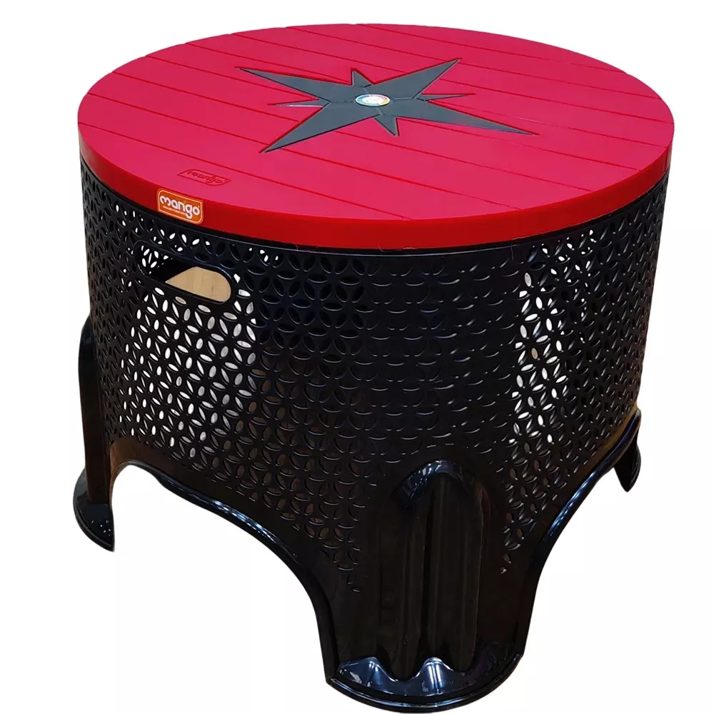 Mango TOKYO Centre Table Polypropylene Plastic 584.2x584.2x482.6 mm Red