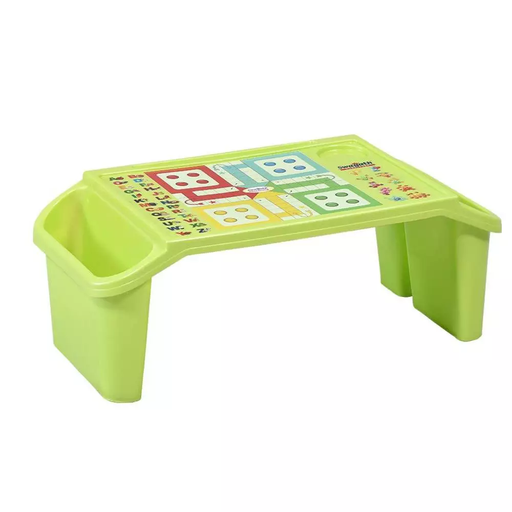 Swagath Kids Activity & Study Table Rectangle Shape Plastic Green for Home & School Use, PLAYDESK-AGRN-1