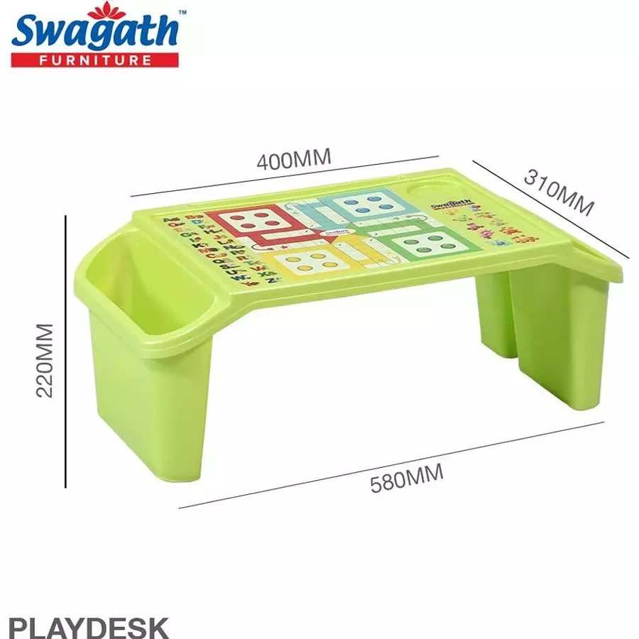 swagath-kids-activity-study-table-rectangle-shape-31x58x22-cm-plastic-green-for-home-school-use-playdesk