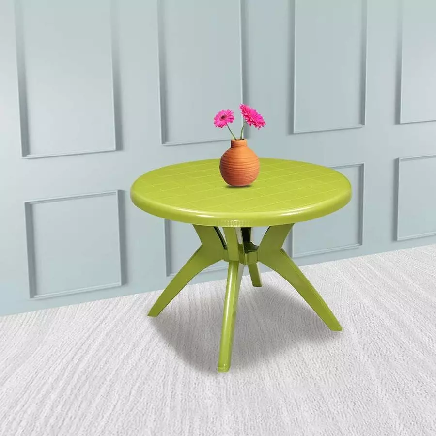 swagath-cross-leg-dining-table-round-shape-100x72-cm-mehendi-green-4-seater-for-home-garden-cafeteria-use-fantasy