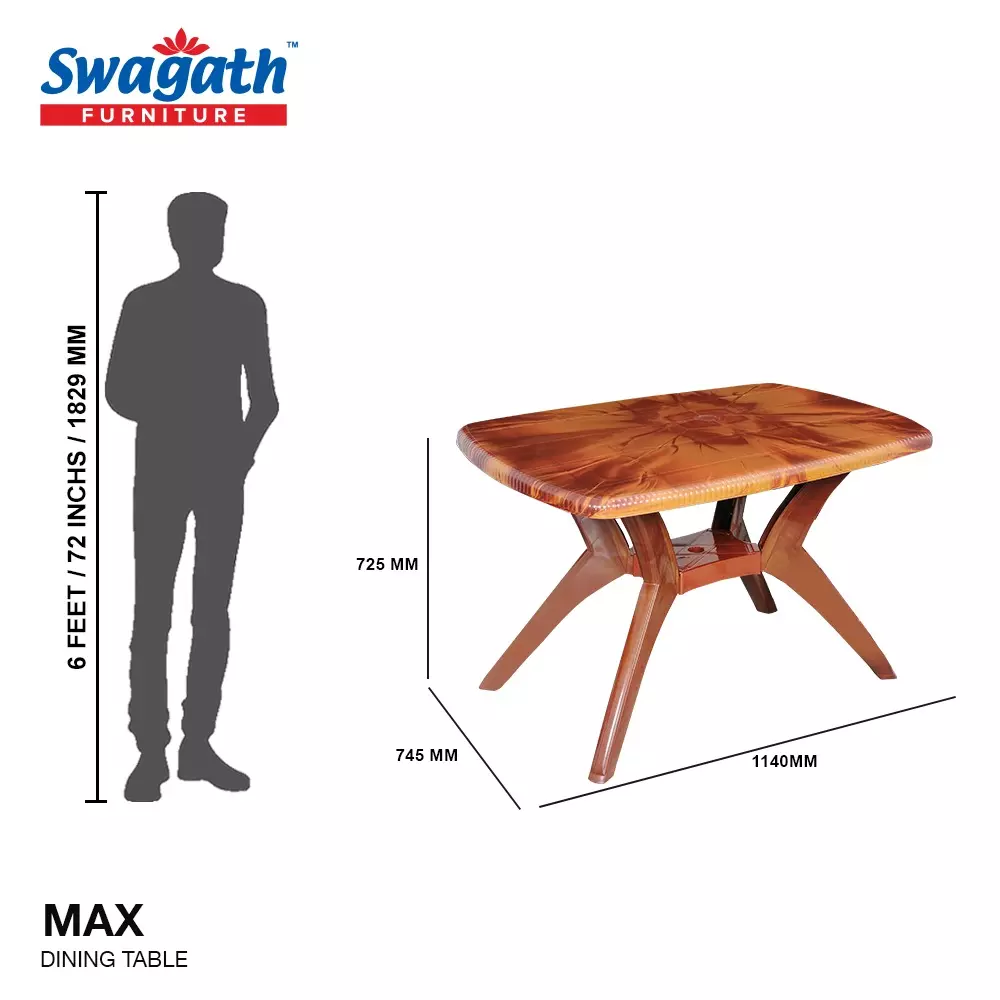 swagath-cross-leg-dining-table-square-shape-114x745x725-cm-teak-wood-4-seater-for-home-garden-cafeteria-use-max