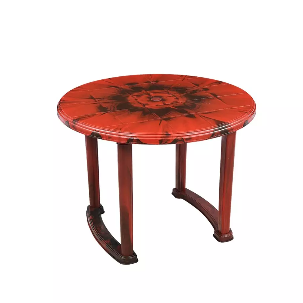 Swagath Dining Table 4 Seater Plastic Rosewood Color, Flair