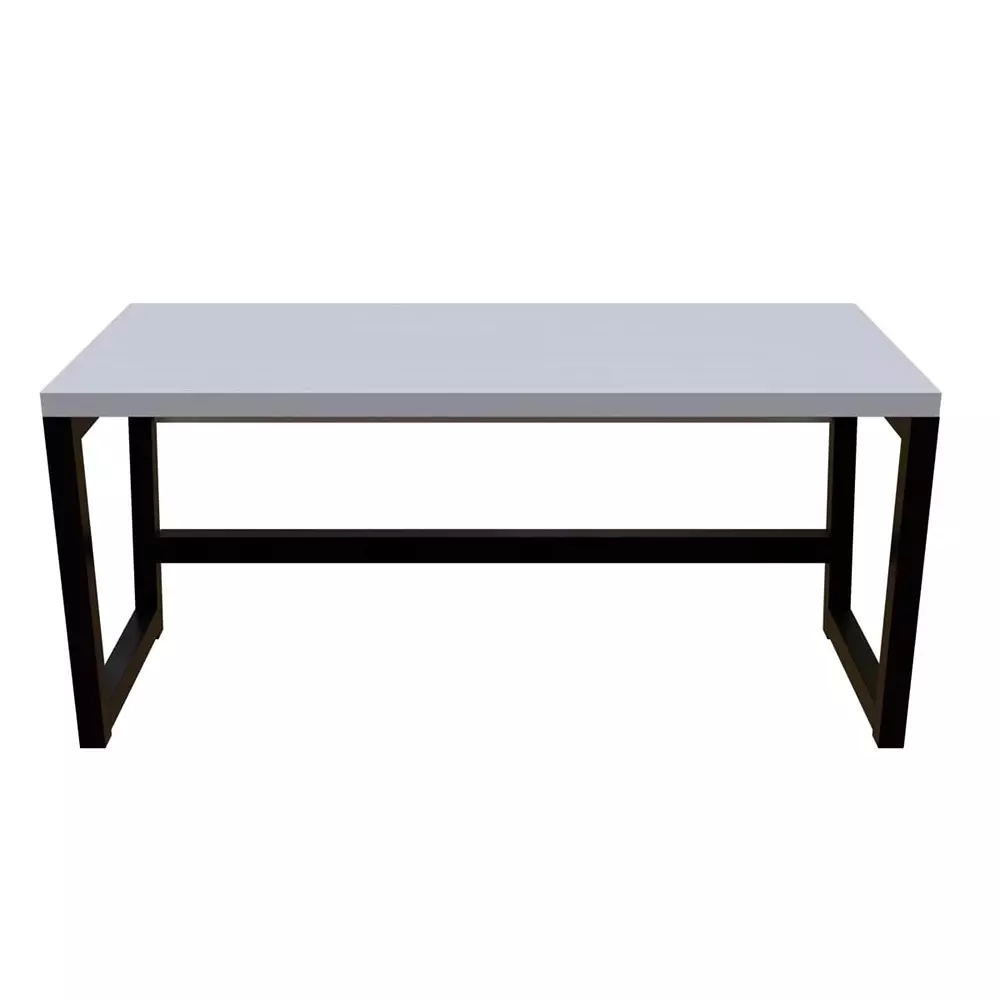 GENERIC Quantum Computer Table White Color Metal Frame and Engineered Wood Top for Home & Office, RLST011SC