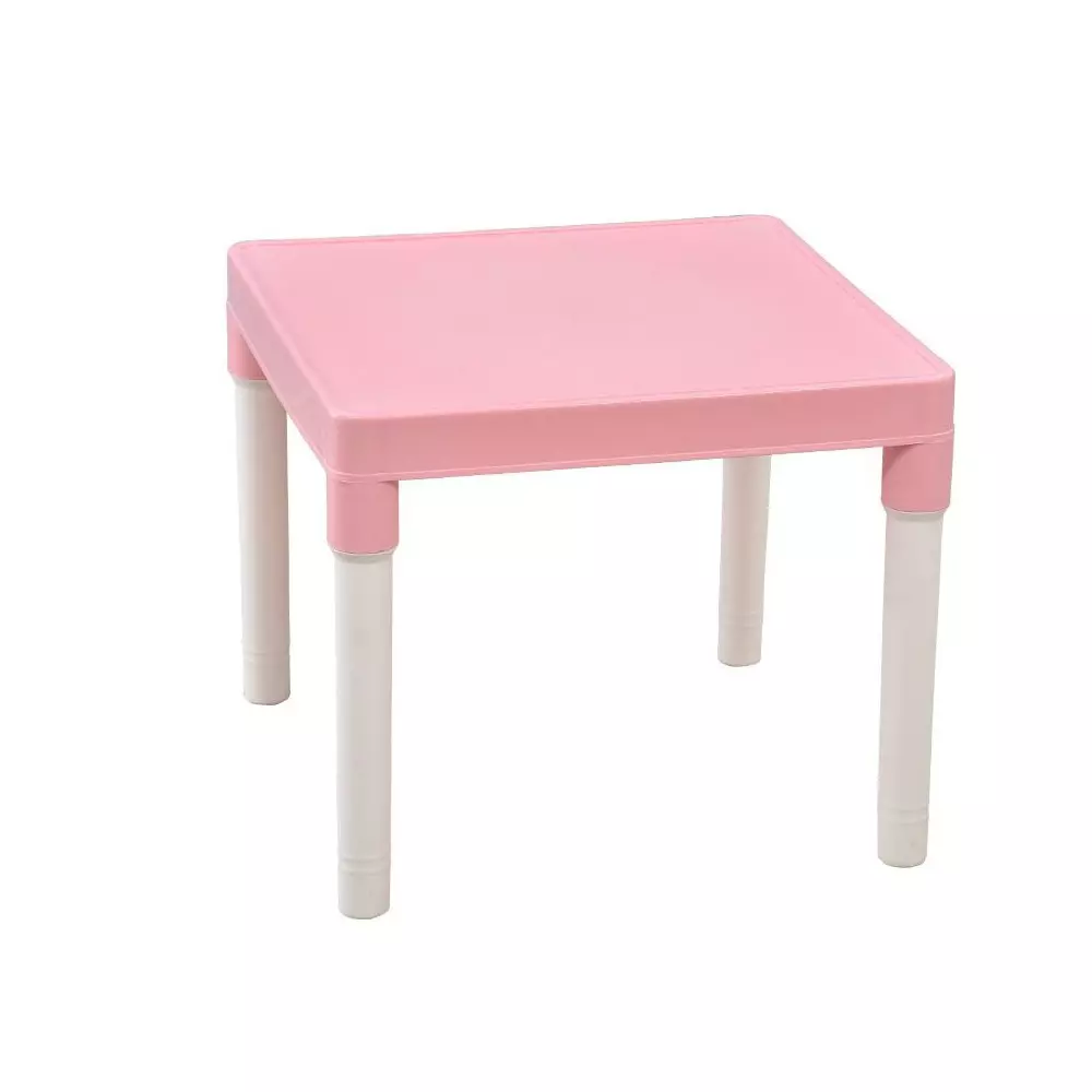 Swagath Kids Study & Activity Table Square Plastic Glossy Finish Pink for Home & School Use, ACTIVITY