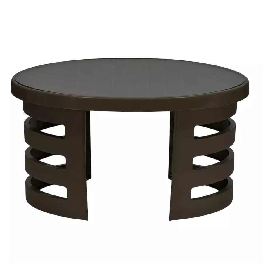 Nilkamal Center Table with Glass Top Season Rust Brown Color