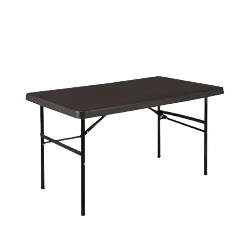 Nilkamal Festive Armless Table Rectangular Powder Coated Brown Plastic - High Density Polyethylene (HDPE) 122x76.2x75 cm for Home & Office Use, 1220 7