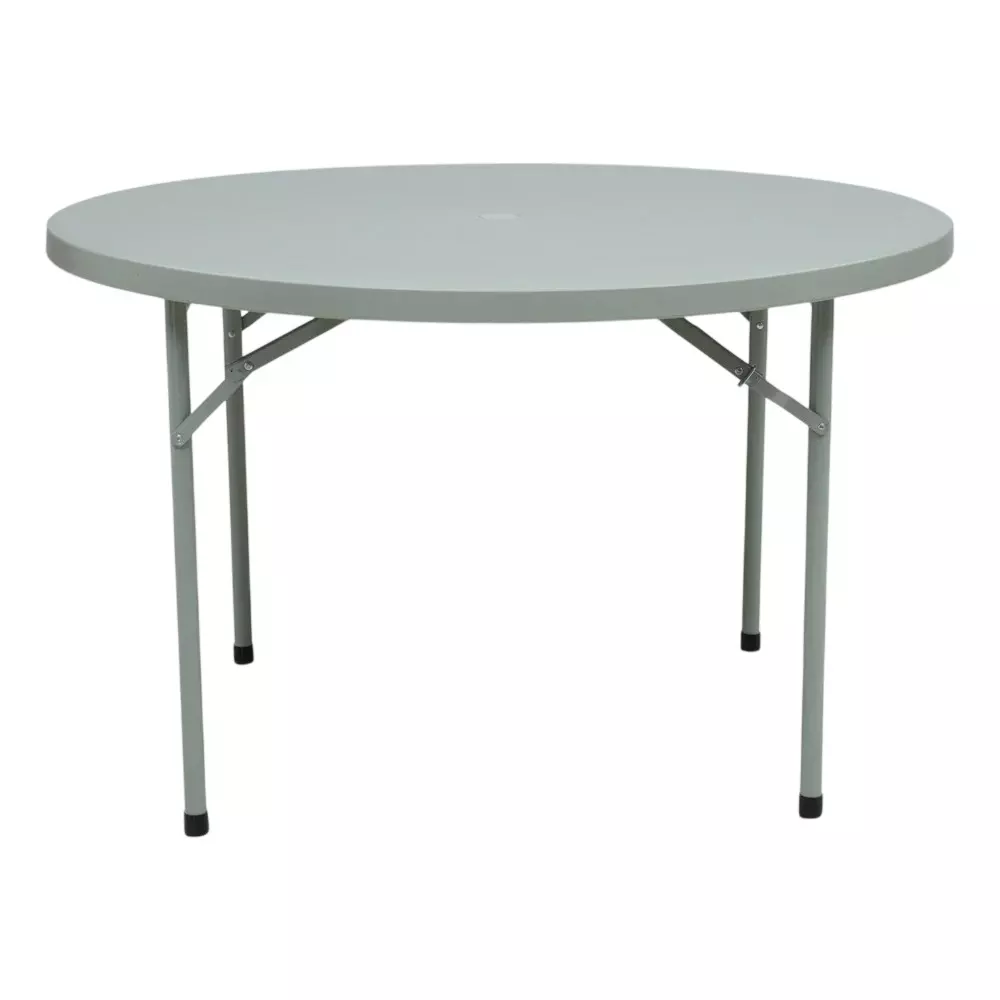 SUPREME Plastic Foldable Table Grey Round Shape 1220 mm Dia, PARTY