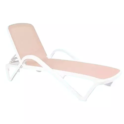 Italica Premium Sun Lounger Beige and White Color, 8106