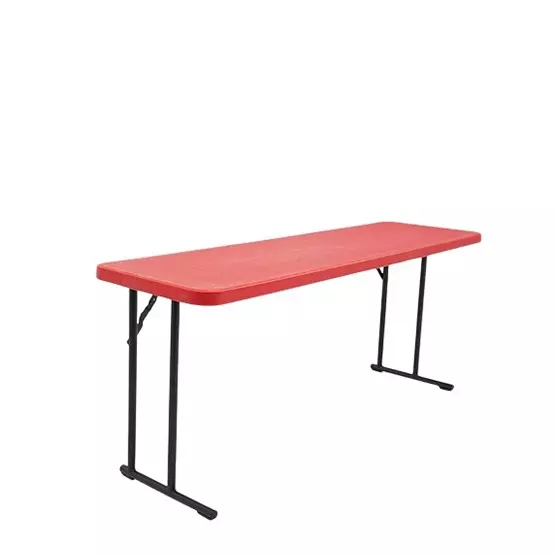 SUPREME Plastic Foldable Table Red Rectangle Shape 740 (H) x 525 (W) x 1780 (L), PANDHI