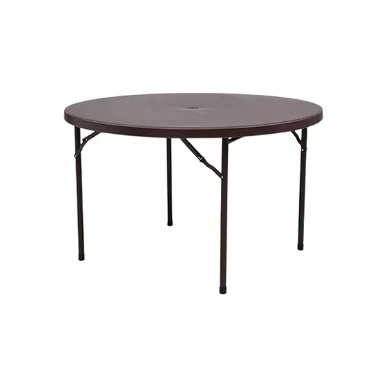 SUPREME Plastic Foldable Table Globus Brown Round Shape 1530 mm Dia, FEAST